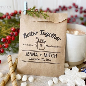 Heiße Schokolade Bar Tüten - Heißes Kakao Geschenk - Dezember-Januar-Februar Brautparty Gefälligkeiten - Winterhochzeitsgeschenke - Heiße Schokolade Geschenk - 25pk