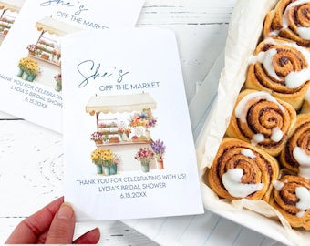 Personalized Bridal Shower Favor Bags: Farmer's Market Theme