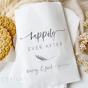 Happily Ever After Favor Bags, Moderne Hochzeits-Bevorzugungstaschen, Hochzeitsgeschenke für Gäste, Candy Bags, Cookie Bag, personalisierte Hochzeitsbevorzugungstaschen