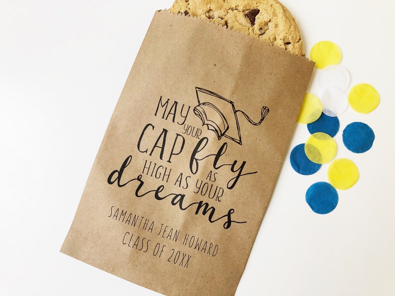 Personalized Graduation Party Favors Candy Buffet Bag Cookie Etsy