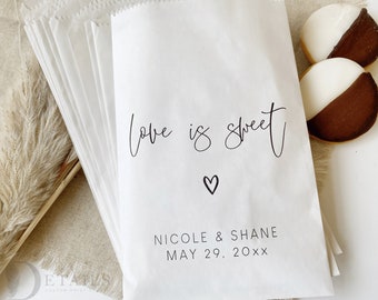Wedding Favors for Guests, Modern Wedding Favor Bags, Candy Bags, Cookie Bags, Personalized Wedding Favor Bags, Treat Bags, Dessert Bar Bags