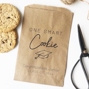 One Smart Cookie Bags | Graduation Favors Bags | Class Of 2025 | Candy Bags | Treat Bags | College Graduation | Graduation party favors bag