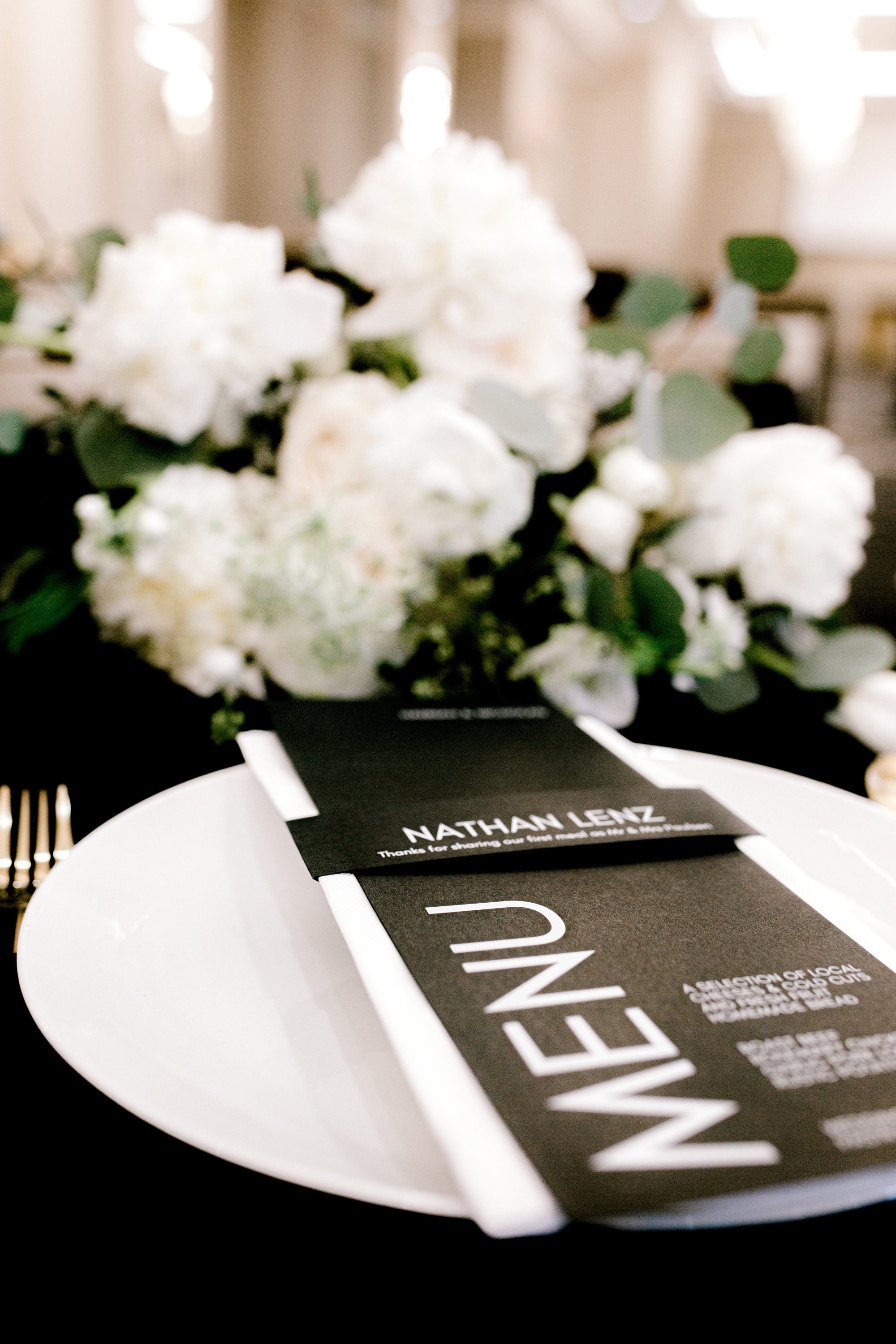 Elegant Wedding Dinner Menus - Printed Wedding Reception Menus - Custom ...