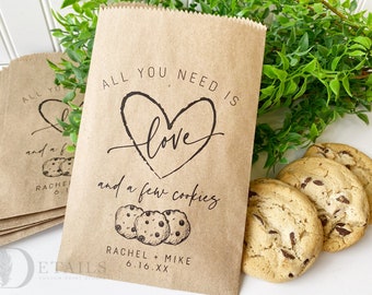 Gepersonaliseerde koekjestassen, zakjes bruilofttraktatie, bruiloftsdecor, goodiebags, bedankzakjes vrijgezellenfeest, zakjes koekjesreep, sets van 25