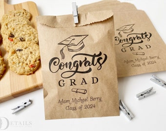 Graduation Cookie Bags, Graduation Party Favors, Cookie Buffet Bag, Cookie Bar Bag, Treat Bag, Personalized Graduation Favors, Class Of 2024