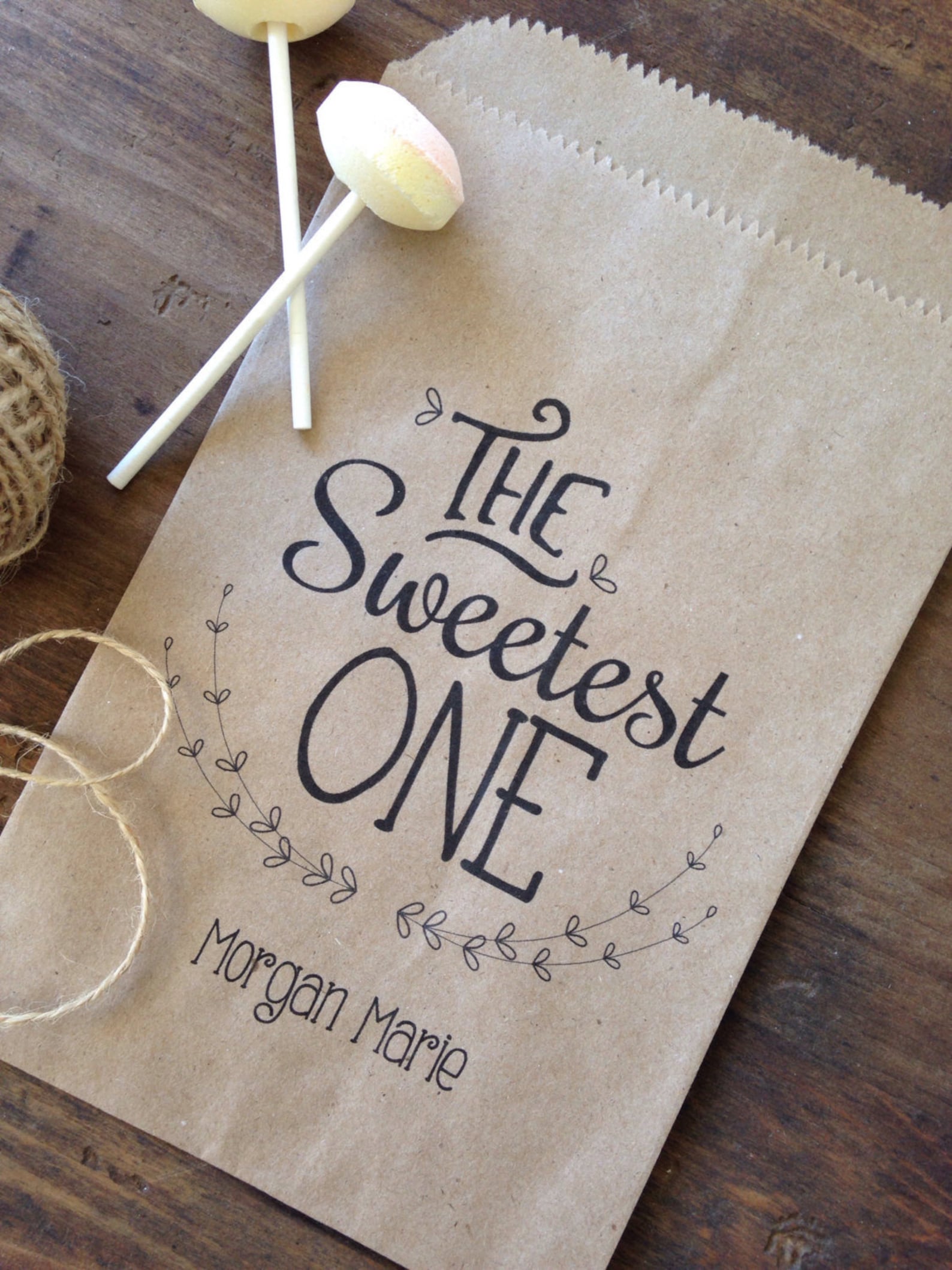 Girl First Birthday Favor Bags Candy Bags First Birthday Etsy