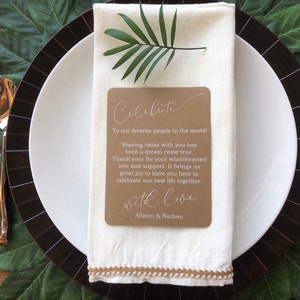 Livre d'histoires mariage réception cartes de remerciement - marque-places célébration - cartes de remerciement de mariage personnalisées - rustique vintage, paquet de 24