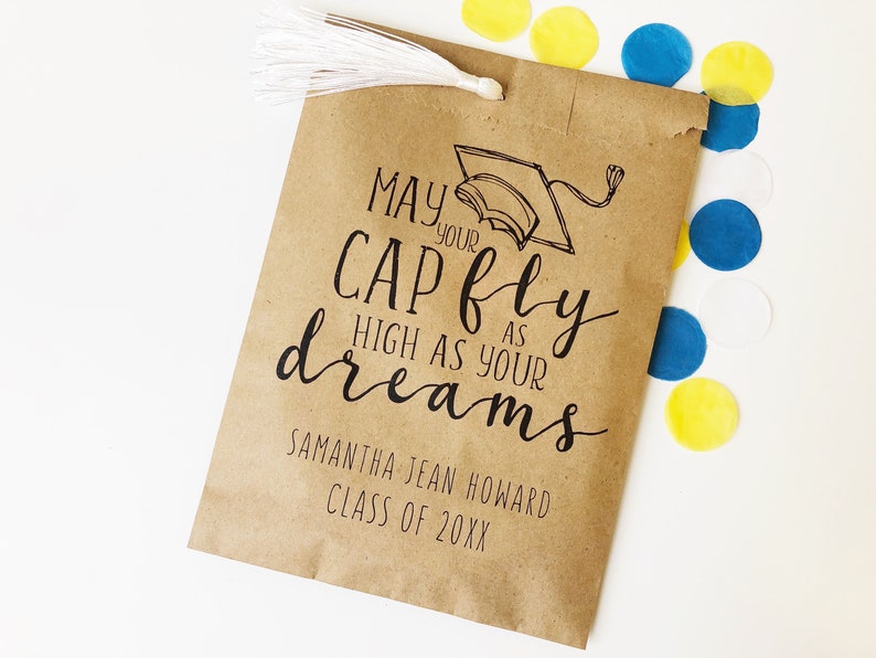 Personalized Graduation Party Favors Candy Buffet Bag Cookie Etsy