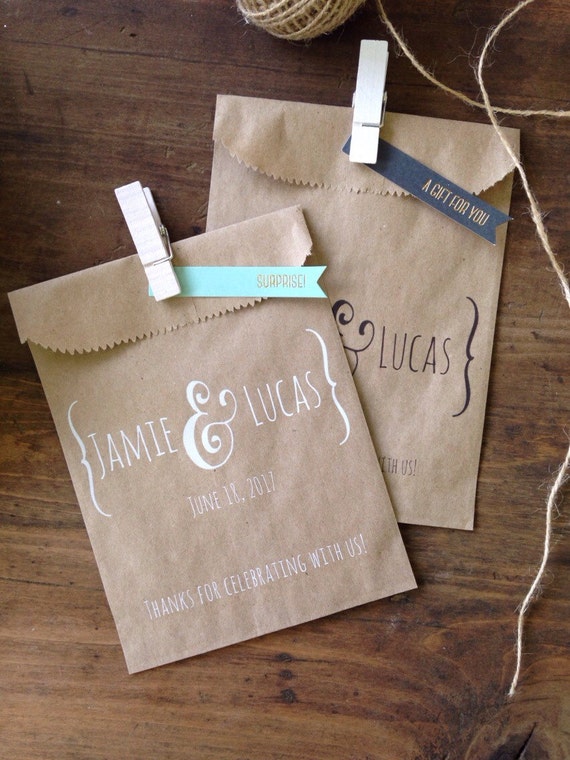 Items similar to Wedding Favor Bags, Wedding Favors, Personalized ...
