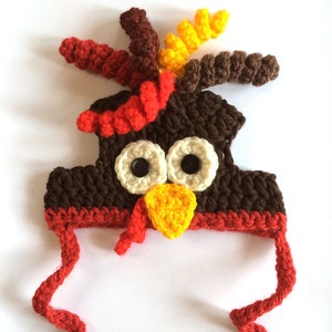 Crochet Pattern - PDF Download // Cat or Small Dog Christmas Turkey Beanie