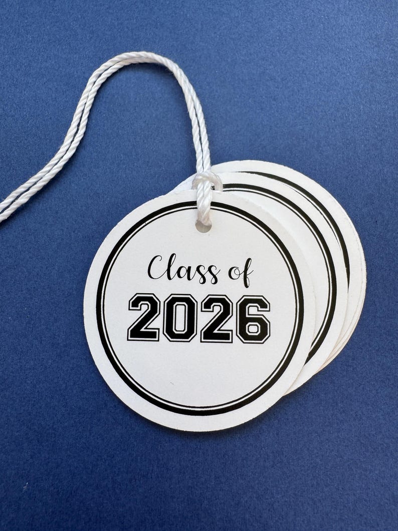 Class of 2026 Graduation Gift Tags, Collegiate Favors (Set of 10) image 5