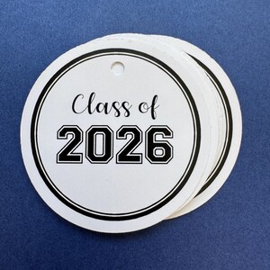 Class of 2026 Graduation Gift Tags, Collegiate Favors (Set of 10) image 1