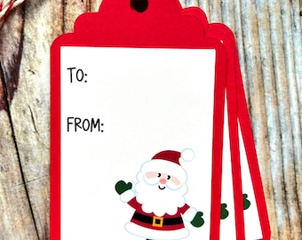 Santa / Christmas Gift Tags / set of 6
