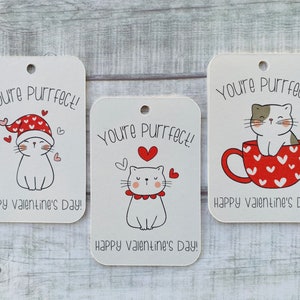 Valentine’s Day / Be Mine / Cute Cat Valentine’s Day Tags