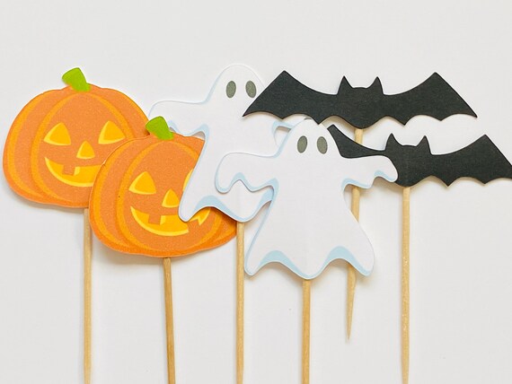 Halloween Cupcake Toppers / Assortment / Set of 12