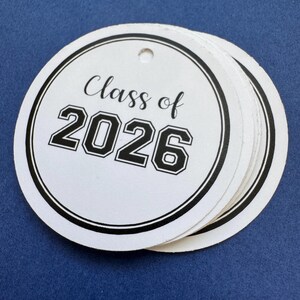 Class of 2026 Graduation Gift Tags, Collegiate Favors (Set of 10) image 2