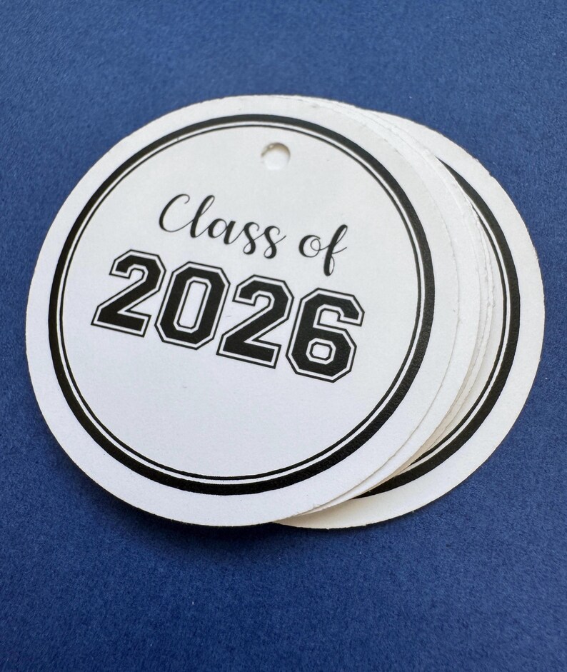 Class of 2026 Graduation Gift Tags, Collegiate Favors (Set of 10) image 2