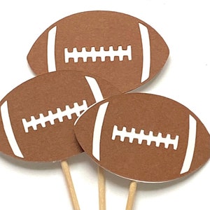 Super Bowl / Football Cupcake Toppers / Food Picks / Set of 12