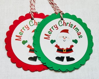 Merry Christmas / Santa Gift Tags / set of 6