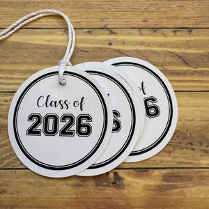 Class of 2026 Graduation Gift Tags, Collegiate Favors (Set of 10) image 3