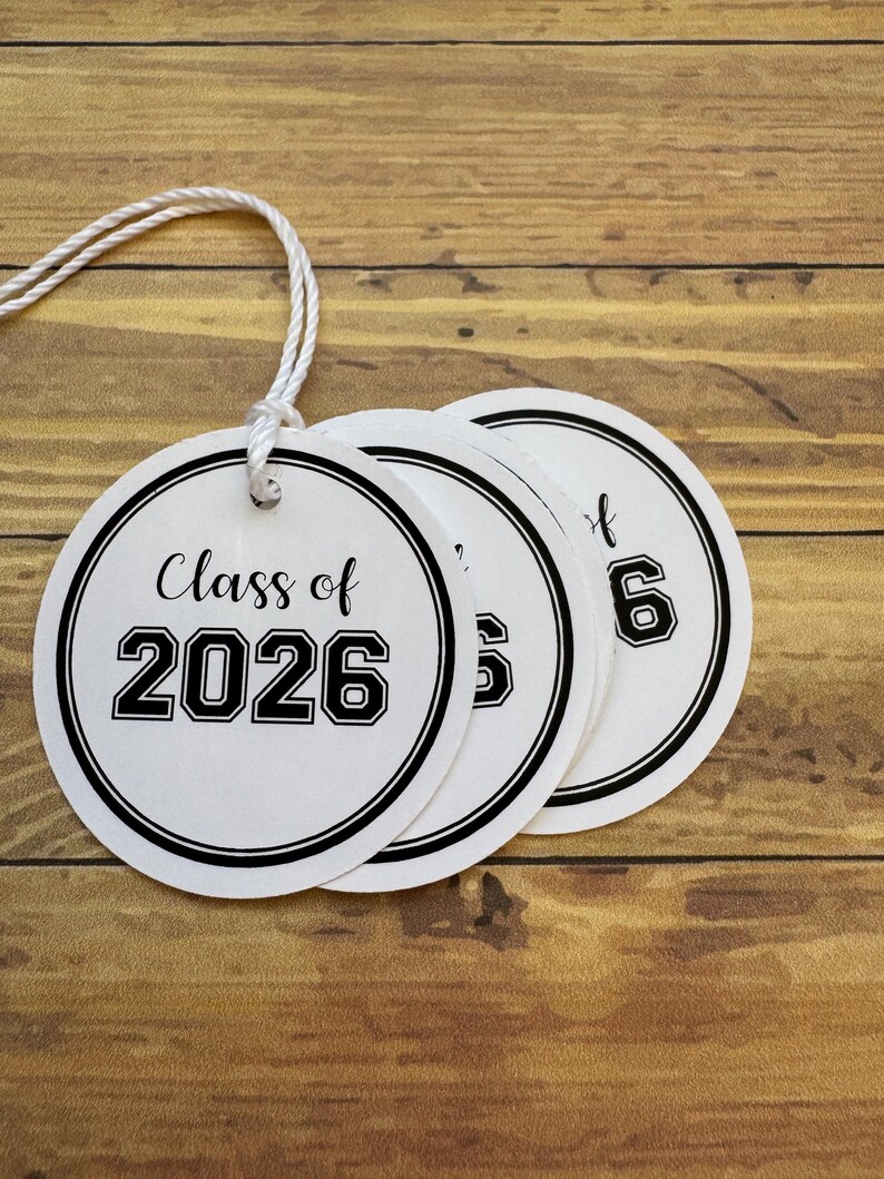 Class of 2026 Graduation Gift Tags, Collegiate Favors (Set of 10) image 3