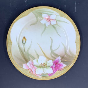 Lovely  Antique Nippon WaterLillies and Gold Plate