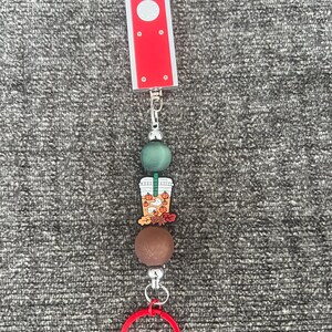 Handmade fall keychain with flashlight