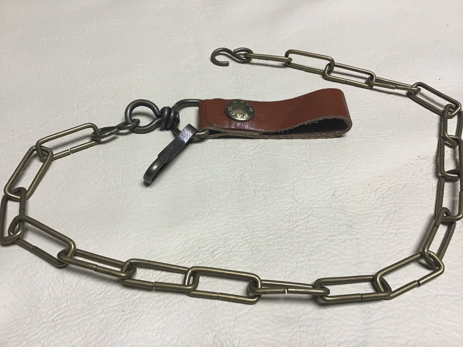 Brass Chain Wallets With Crosssection Belt in Real Leather Etsy