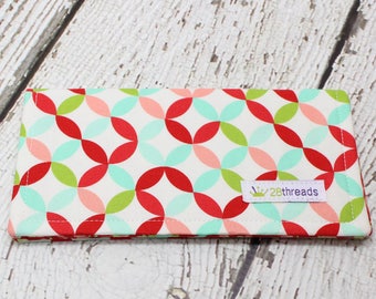 Checkbook Cover, fabric check cover, wallet, cash envelope, money holder, check book holder, simple wallet, coupon holder, purse organizer