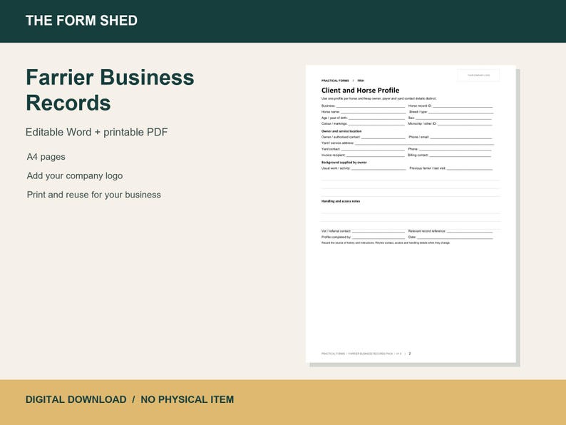 Hdfc Name Addition Form.pdf Farrier Business Records | Editable Word and Printable PDF | Business ...