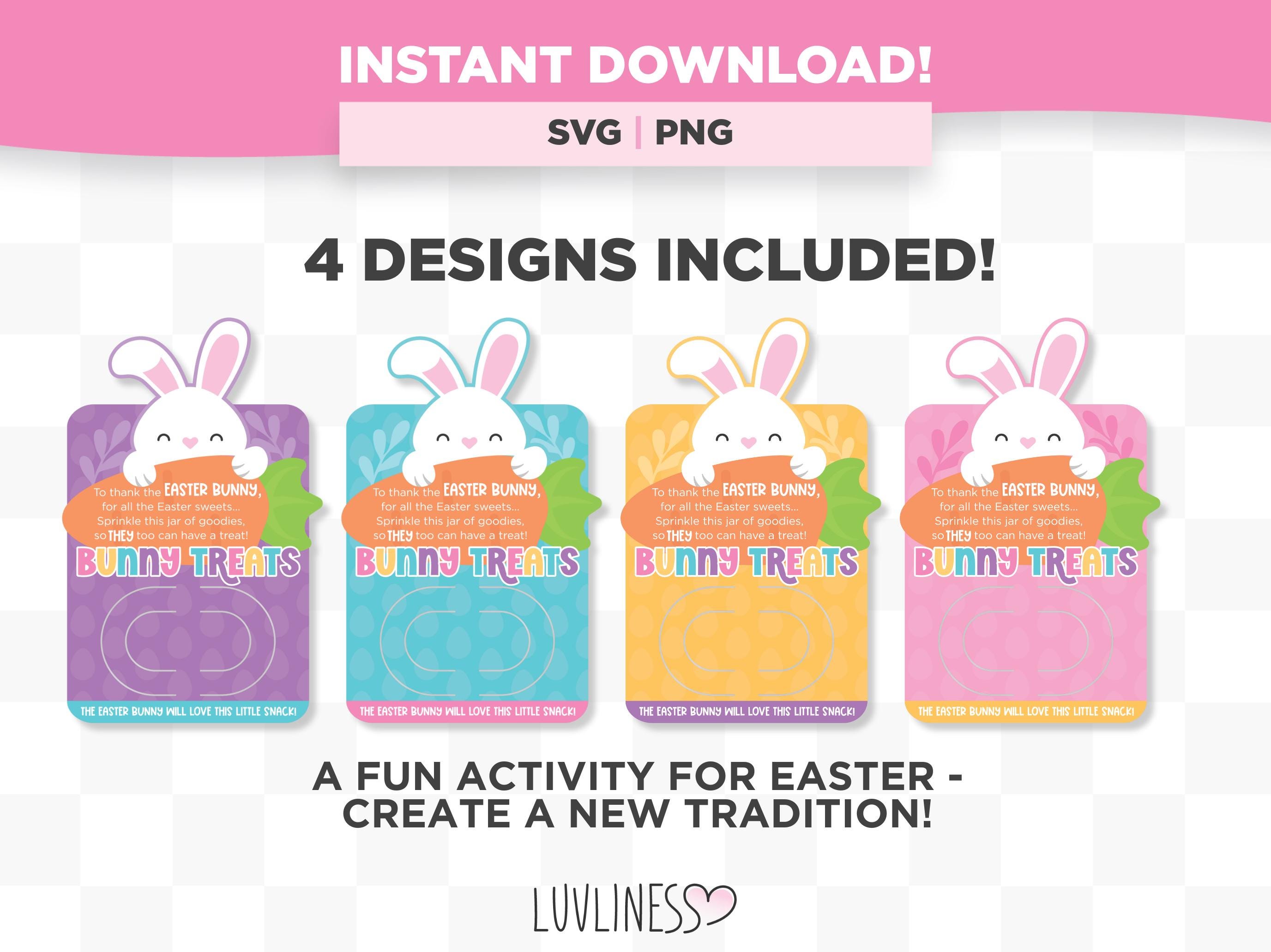 Easter Bunny Bait Card Template PNG - Digital Download for Cricut Print ...