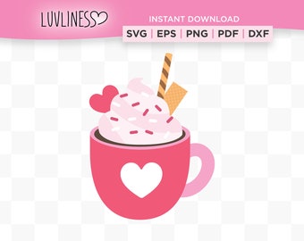 Coffee Mug Valentine SVG for Cricut & Silhouette, Coffee is My Valentine SVG, Valentine Coffee PNG, Coffee Lover svg