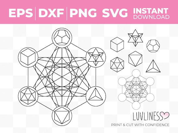 Metatron's Cube SVG Sacred Geometry SVG Archangel | Etsy