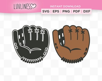 Baseball Glove SVG for Cricut & Silhouette, Easy to Layer Baseball Glove PNG, Softball Glove, Baseball PNG for Shirt