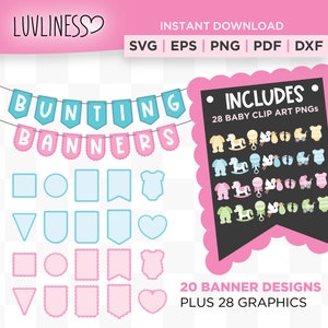 Wimpelkette SVG, Wimpelkette Banner druckbar, sofortiger Download für Cricut & Silhouette, Wimpelkette Banner Clip Art PNG