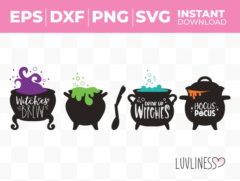 Hocus Pocus Witches Cauldron SVG Bundle Instant Download for - Etsy