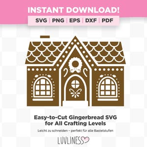 Gingerbread House SVG, Ginger Bread House Clip Art, Gingerbread Home SVG, Lebkuchenhaus SVG
