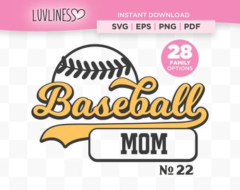 Baseball Family Team Shirt SVG, Baseball Bundle for Cricut & Silhouette, Baseball SVG Bundle, Baseball Mom Team Template, Baseball Nana SVG