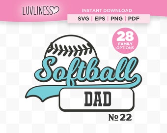 Softball Family Team Shirt SVG, Softball Bundle for Cricut & Silhouette, Softball SVG Bundle, Softball Mom Team Template, Softball Nana SVG