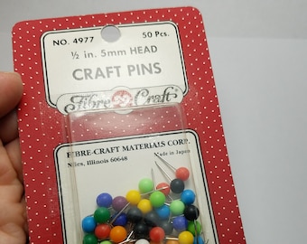 Craft Pins Package, 1 Box - 1/2" 5 mm Head Craft Pins