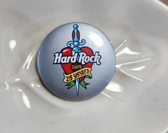Vintage Hard Rock 25 Year Pin, 25 year Hard Rock Metal Pin