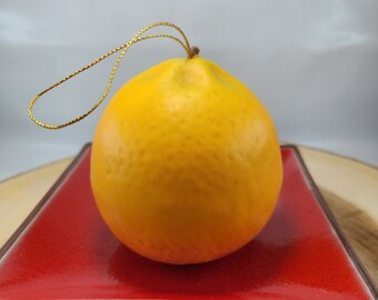 Vintage Artificial Decorative Orange, 1 Piece Artificial Orange
