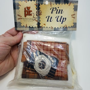 4 Block Quilt Square Kit, 1 Quilt Kit for 12 Inch Country Brown Square