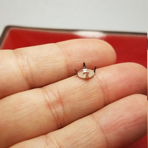 Round Stone Settings, 10 - 6.5 mm Silver Oval Stone Settings