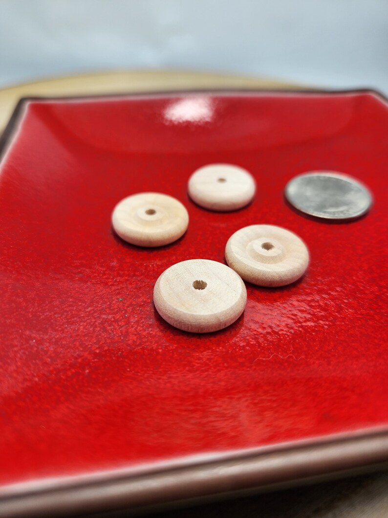 4 Wood Wheels 20 MM Wooden Wheels Etsy