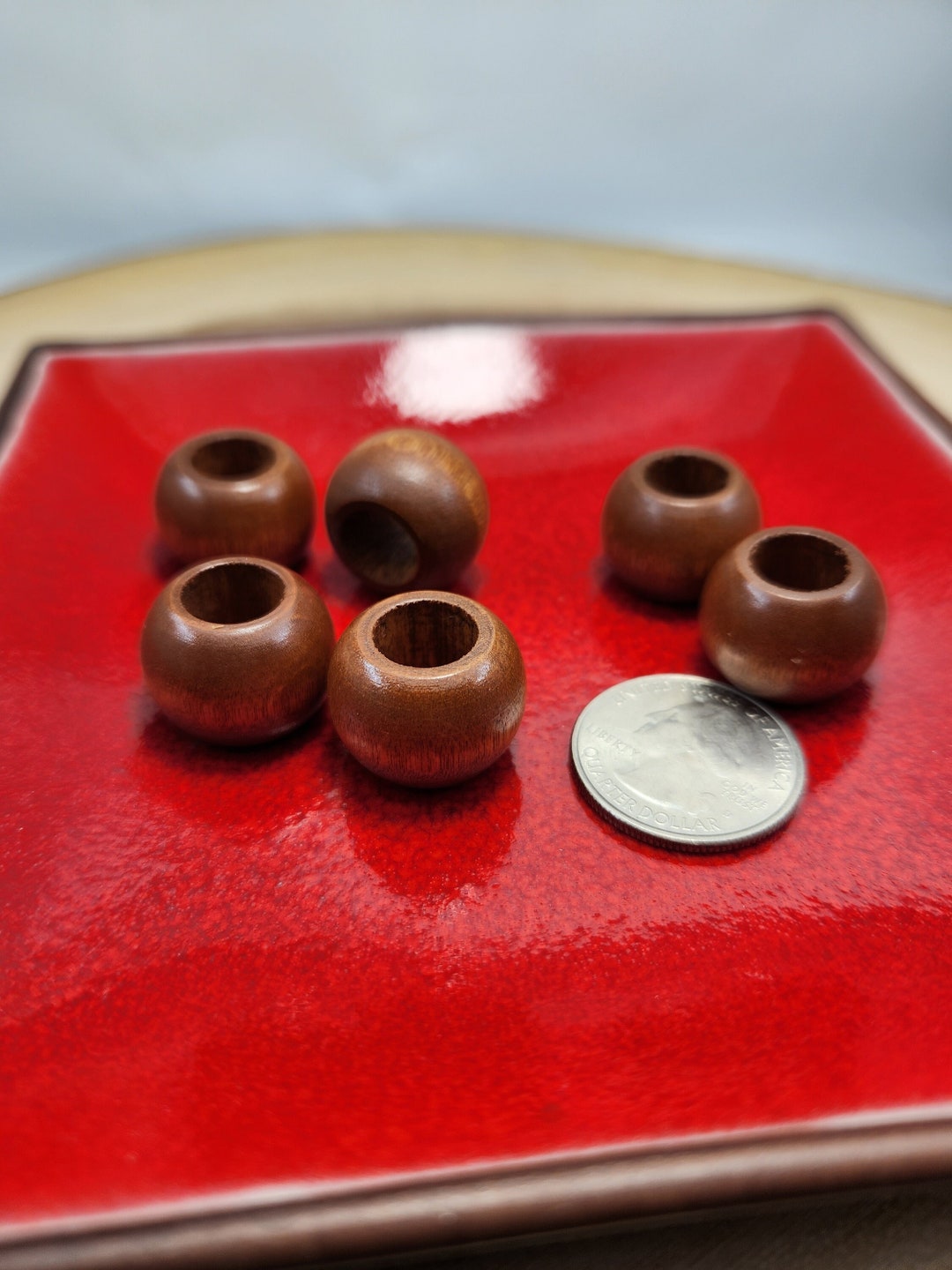 20MM Darker Brown Wood Beads, 6 Maple 20MM Wood Beads Etsy