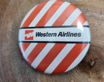 Vintage Western Airlines Pin, Western Airlines Metal Pin