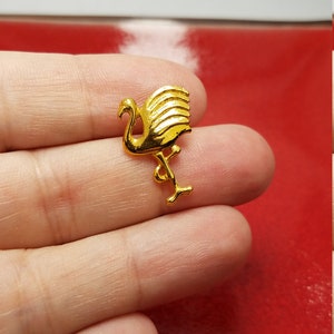 Gold Flamingo Pin, Flamingo Pin, Gold Plate Flamingo Pin