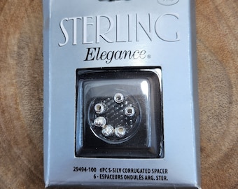 Sterling Silver Corrugated Spacers, Sterling Elegance Silver Corrugated Spacers