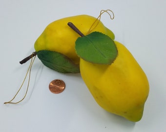 Vintage Artificial Decorative Lemon, 1 Piece Artificial Lemon